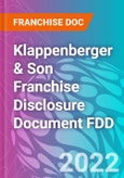 Klappenberger & Son Franchise Disclosure Document FDD- Product Image