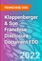 Klappenberger & Son Franchise Disclosure Document FDD - Product Thumbnail Image