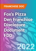 Fox's Pizza Den Franchise Disclosure Document FDD- Product Image