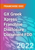 GX Greek Xpress Franchise Disclosure Document FDD- Product Image