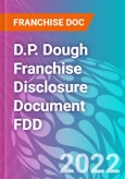 D.P. Dough Franchise Disclosure Document FDD- Product Image