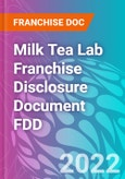 Milk Tea Lab Franchise Disclosure Document FDD- Product Image