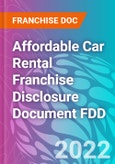 Affordable Car Rental Franchise Disclosure Document FDD- Product Image