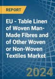 EU - Table Linen of Woven Man-Made Fibres and of Other Woven or Non-Woven Textiles - Market Analysis, Forecast, Size, Trends and Insights- Product Image
