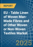 EU - Table Linen of Woven Man-Made Fibres and of Other Woven or Non-Woven Textiles - Market Analysis, Forecast, Size, Trends and Insights- Product Image