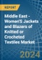 Middle East - Women'S Jackets and Blazers of Knitted or Crocheted Textiles - Market Analysis, Forecast, Size, Trends and Insights - Product Image