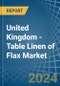 United Kingdom - Table Linen of Flax - Market Analysis, Forecast, Size, Trends and Insights - Product Thumbnail Image