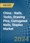 China - Nails, Tacks, Drawing Pins, Corrugated Nails, Staples - Market Analysis, Forecast, Size, Trends and Insights - Product Image