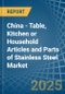 China - Table, Kitchen or Household Articles and Parts of Stainless Steel - Market Analysis, Forecast, Size, Trends and Insights - Product Thumbnail Image