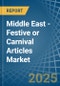Middle East - Festive or Carnival Articles - Market Analysis, Forecast, Size, Trends and Insights - Product Image