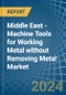 Middle East - Machine Tools for Working Metal without Removing Metal - Market Analysis, forecast, Size, Trends and Insights - Product Thumbnail Image