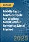 Middle East - Machine Tools for Working Metal without Removing Metal - Market Analysis, forecast, Size, Trends and Insights - Product Thumbnail Image