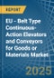 EU - Belt Type Continuous-Action Elevators and Conveyors for Goods or Materials - Market Analysis, forecast, Size, Trends and Insights - Product Thumbnail Image