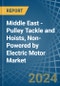 Middle East - Pulley Tackle and Hoists, Non-Powered by Electric Motor - Market Analysis, Forecast, Size, Trends and Insights - Product Image