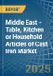Middle East - Table, Kitchen or Household Articles of Cast Iron - Market Analysis, Forecast, Size, Trends and Insights - Product Thumbnail Image