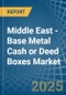 Middle East - Base Metal Cash or Deed Boxes - Market Analysis, Forecast, Size, Trends and Insights - Product Thumbnail Image