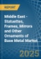 Middle East - Statuettes, Frames, Mirrors and Other Ornaments of Base Metal - Market Analysis, Forecast, Size, Trends and Insights - Product Thumbnail Image