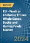 EU - Fresh or Chilled or Frozen Whole Geese, Ducks and Guinea Fowls - Market Analysis, Forecast, Size, Trends and Insights - Product Thumbnail Image