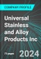 Universal Stainless and Alloy Products Inc (USAP:NAS): Analytics, Extensive Financial Metrics, and Benchmarks Against Averages and Top Companies Within its Industry - Product Thumbnail Image