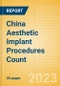 China Aesthetic Implant Procedures Count by Segments (Breast Implant Procedures, Facial Implant Procedures and Penile Implant Procedures) and Forecast to 2030 - Product Thumbnail Image