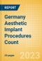 Germany Aesthetic Implant Procedures Count by Segments (Breast Implant Procedures, Facial Implant Procedures and Penile Implant Procedures) and Forecast to 2030 - Product Image