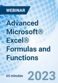 Advanced Microsoft® Excel® Formulas and Functions - Webinar (Recorded)- Product Image