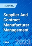 Supplier And Contract Manufacturer Management (Recorded)- Product Image