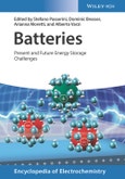 Batteries, 2 Volumes. Present and Future Energy Storage Challenges. Edition No. 1. Encyclopedia of Electrochemistry- Product Image
