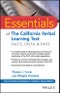 Essentials of the California Verbal Learning Test. CVLT-C, CVLT-2, & CVLT3. Edition No. 1. Essentials of Psychological Assessment - Product Thumbnail Image