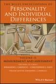 The Wiley Encyclopedia of Personality and Individual Differences, Measurement and Assessment. Volume 2- Product Image