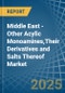 Middle East - Other Acylic Monoamines,Their Derivatives and Salts Thereof - Market Analysis, Forecast, Size, Trends and Insights - Product Image