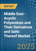 Middle East - Acyclic Polyamines and Their Derivatives and Salts Thereof (Excl. Hexamethylenediamine and Ethylenediamine) - Market Analysis, Forecast, Size, Trends and Insights- Product Image