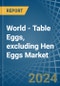 World - Table Eggs, excluding Hen Eggs - Market Analysis, Forecast, Size, Trends and Insights - Product Image