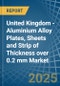 United Kingdom - Aluminium Alloy Plates, Sheets and Strip of Thickness over 0.2 mm - Market Analysis, Forecast, Size, Trends and Insights - Product Thumbnail Image