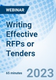 Writing Effective RFPs or Tenders - Webinar (Recorded)- Product Image