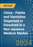 China - Paints and Varnishes Dispersed or Dissolved in a Non-aqueous Medium - Market analysis, Forecast, Size, Trends and insights- Product Image
