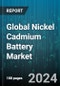 Global Nickel Cadmium Battery Market by Cell Type (Sealed Cells, Vented Cells), Type (9 V Batteries, A Batteries, AA Batteries), Block Battery Construction, End-User - Forecast 2024-2030 - Product Image