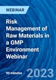 Risk Management of Raw Materials in a GMP Environment Webinar - Webinar (Recorded)- Product Image