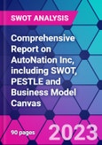 Comprehensive Report on AutoNation Inc, including SWOT, PESTLE and Business Model Canvas- Product Image