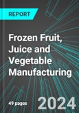 Frozen Fruit, Juice and Vegetable Manufacturing (U.S.): Analytics, Extensive Financial Benchmarks, Metrics and Revenue Forecasts to 2030, NAIC 311411- Product Image