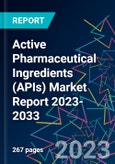 Active Pharmaceutical Ingredients (APIs) Market Report 2023-2033- Product Image