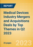 Medical Devices Industry Mergers and Acquisitions Deals by Top Themes in Q2 2023 - Thematic Intelligence- Product Image