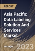 Asia Pacific Data Labeling Solution And Services Market Size, Share & Industry Trends Analysis Report By Type, By Labeling Type (Manual, Semi-Supervised, and Automatic), By Sourcing Type, By Vertical, By Country and Growth Forecast, 2023 - 2030- Product Image