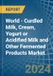 World - Curdled Milk, Cream, Yogurt or Acidified Milk and Other Fermented Products - Market Analysis, Forecast, Size, Trends and Insights - Product Image