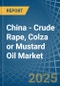 China - Crude Rape, Colza or Mustard Oil - Market Analysis, Forecast, Size, Trends and Insights - Product Thumbnail Image