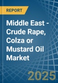 Middle East - Crude Rape, Colza or Mustard Oil - Market Analysis, Forecast, Size, Trends and Insights- Product Image