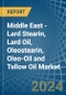 Middle East - Lard Stearin, Lard Oil, Oleostearin, Oleo-Oil and Tallow Oil - Market Analysis, Forecast, Size, Trends and Insights - Product Thumbnail Image