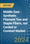 Middle East - Synthetic Filament Tow and Staple Fibers, not Carded or Combed - Market Analysis, Forecast, Size, Trends and Insights - Product Image