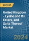 United Kingdom - Lysine and Its Esters, and Salts Thereof - Market Analysis, Forecast, Size, Trends and Insights - Product Thumbnail Image