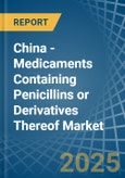 China - Medicaments Containing Penicillins or Derivatives Thereof - Market Analysis, Forecast, Size, Trends and Insights- Product Image